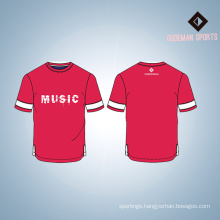 Custom wholesale logo printed man's cotton sports t-shirt